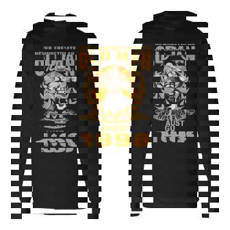 Never Underestimate An Old Man Who Was Born In August 1998 Old Man Long Sleeve T-Shirt T-Shirt | Mazezy