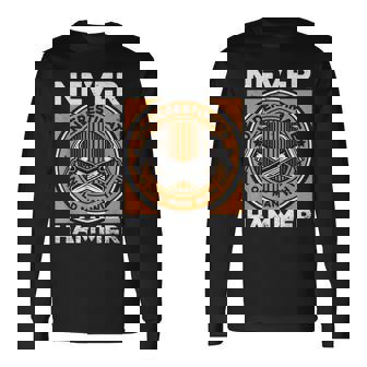 Never Underestimate Old Man With His Hammer Carpenter Long Sleeve T-Shirt - Seseable