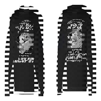 Never Underestimate An Old Man Who Loves Weightlifting Old Man Long Sleeve T-Shirt T-Shirt | Mazezy