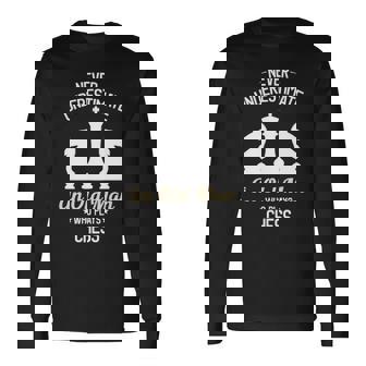 Never Underestimate An Old Man Who Plays Chess Old Man Long Sleeve T-Shirt T-Shirt | Mazezy