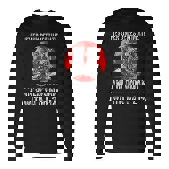 Never Underestimate An Old Woman With A Dd 214 Old Woman Long Sleeve T-Shirt T-Shirt | Mazezy