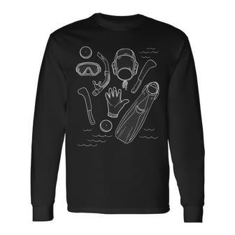 Underwater Hockey And Octopush Long Sleeve T-Shirt | Mazezy