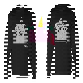 Unicorn Lover Master Builder Bricks Building Blocks Long Sleeve T-Shirt - Monsterry