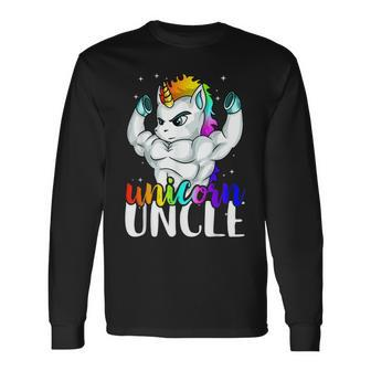 Unicorn Uncle Unclecorn For Manly Unicorn Long Sleeve T-Shirt T-Shirt | Mazezy