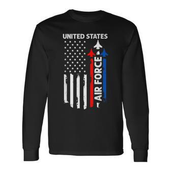 United States Air Force American Usa Flag July 4Th Patriotic Long Sleeve - Seseable