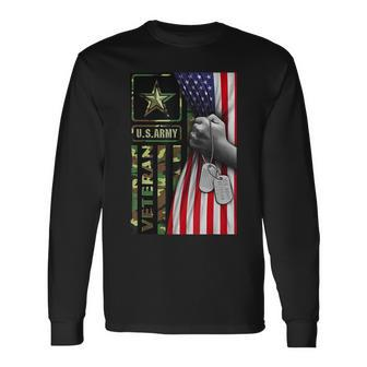 United States Army Veteran Flag Soldier Military Us Army Long Sleeve T-Shirt T-Shirt | Mazezy