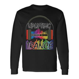 Uplifting Trance Colourful Music Long Sleeve T-Shirt | Mazezy