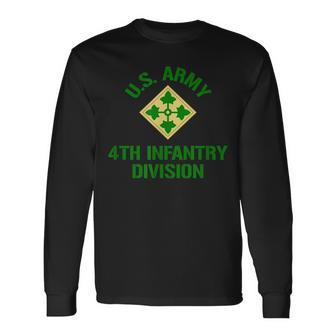 Us Army 4Th Infantry Division Long Sleeve T-Shirt | Mazezy