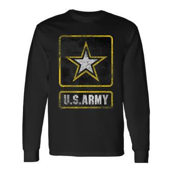 Us Army Original Army Vintage Veteran Long Sleeve T-Shirt | Mazezy
