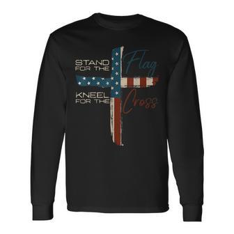 Usa Flag Religious Quote 4Th Of July Christian Faith Long Sleeve T-Shirt T-Shirt | Mazezy CA