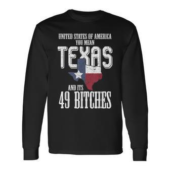 Usa Flag United States Of America Texas Texas And Merchandise Long Sleeve T-Shirt T-Shirt | Mazezy