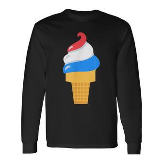 Usa Ice Cream Cone Cute For 4Th Of July Usa Long Sleeve T-Shirt T-Shirt | Mazezy AU