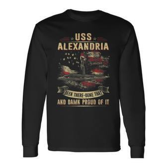 Uss Alexandria Ssn757 Long Sleeve T-Shirt T-Shirt | Mazezy