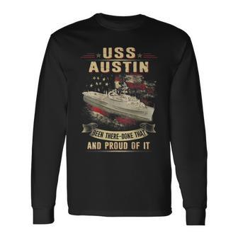 Uss Austin Lpd4 Long Sleeve T-Shirt | Mazezy