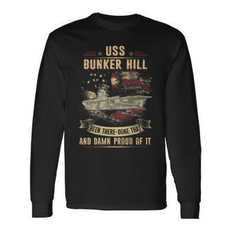 Uss Bunker Hill Cv17 Long Sleeve T-Shirt T-Shirt | Mazezy