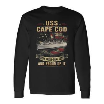 Uss Cape Cod Ad43 Long Sleeve T-Shirt T-Shirt | Mazezy