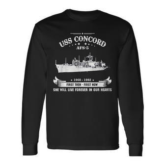 Uss Concord Afs5 Long Sleeve T-Shirt | Mazezy
