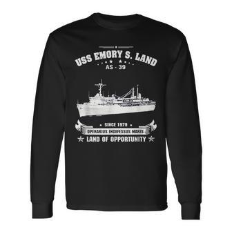 Uss Emory S Land As39 Long Sleeve T-Shirt | Mazezy