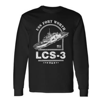 Uss Fort Worth Lcs-3 Long Sleeve T-Shirt - Monsterry DE