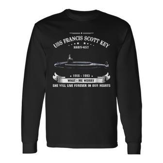 Uss Francis Scott Key Ssbn657 Long Sleeve T-Shirt - Thegiftio UK