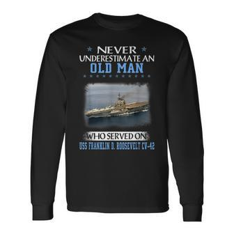 Uss Franklin D Roosevelt Cv42 Aircraft Carrier Veteran Day Long Sleeve T-Shirt T-Shirt | Mazezy