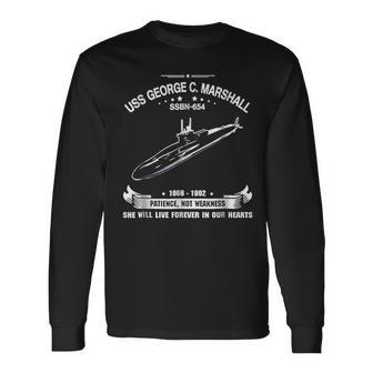 Uss George C Marshall Ssbn 654 Long Sleeve T-Shirt | Mazezy