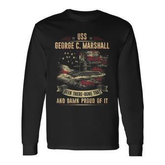 Uss George C Marshall Ssbn654 Long Sleeve T-Shirt | Mazezy
