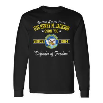 Uss Henry M Jackson Ssbn730 Long Sleeve T-Shirt T-Shirt | Mazezy