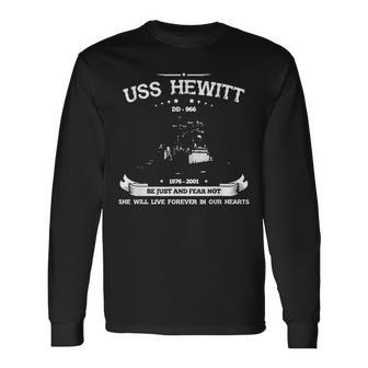 Uss Hewitt Dd966 Long Sleeve T-Shirt | Mazezy