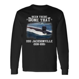 Uss Jacksonville Ssn699 Navy Ships Long Sleeve T-Shirt | Mazezy