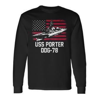 Uss Porter Ddg78 Long Sleeve T-Shirt - Thegiftio UK