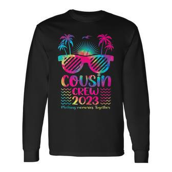 Vacation Beach Trip Reunion Cousin Crew 2023 Tie Dye Long Sleeve T-Shirt T-Shirt | Mazezy