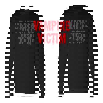 Vampire Victim Halloween Costume Lazy Disguise Halloween Costume Long Sleeve T-Shirt | Mazezy