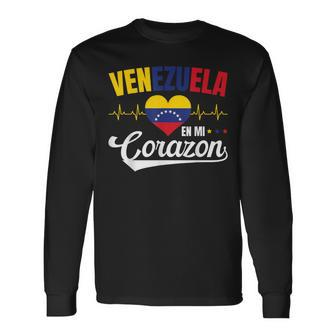 Venezuela En Mi Corazon Souvenirs For Your Native Country Long Sleeve T-Shirt - Monsterry CA