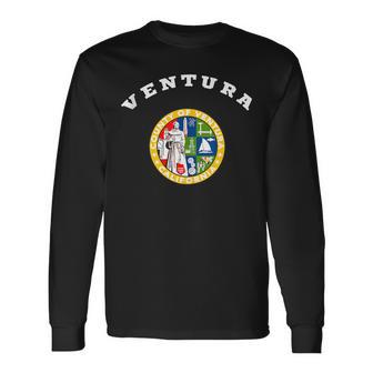 Ventura Coat Of Arms Flag Pride National Souvenir Long Sleeve T-Shirt T-Shirt | Mazezy