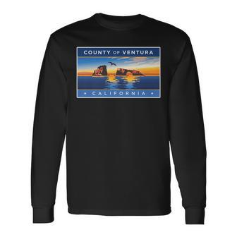 Ventura Flag City Pride National Souvenir Long Sleeve T-Shirt T-Shirt | Mazezy