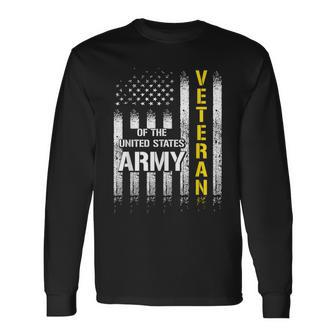 Veteran Of United States Us Army American Flag Long Sleeve T-Shirt - Seseable
