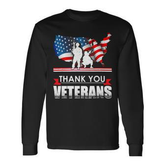 Veteran Vets Thank You Veterans American 280 Veterans Long Sleeve T-Shirt - Monsterry DE
