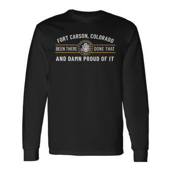 Veteran Vets Us Army 4Th Infantry Division Fort Carson Colorado Veterans Long Sleeve T-Shirt - Monsterry DE