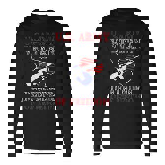 Veteran Vets Us Army Veteran Defender Of Freedom Fathers Veterans Day 5 Veterans Long Sleeve T-Shirt - Monsterry