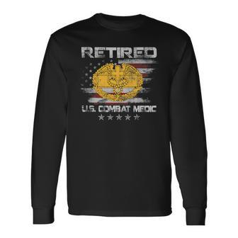 Veteran Vets US Army Retired Combat Medic Proud Veteran Medical Military 149 Veterans Long Sleeve T-Shirt - Monsterry