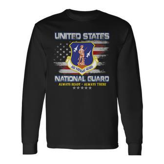 Veteran Vets US National Guard Veteran Always Ready Flag Vintage 181 Veterans Long Sleeve T-Shirt - Monsterry