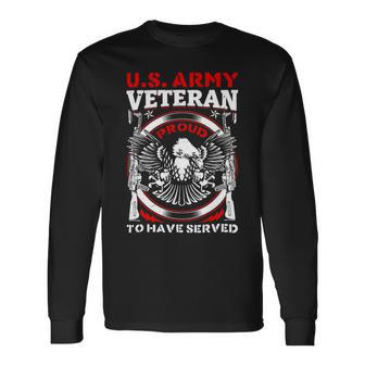 Veteran Vets Us Veterans Day US Veteran Proud To Have Served 1 Veterans Long Sleeve T-Shirt - Monsterry AU