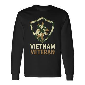 Veteran Vets Vietnam Veteran Dog Handler K9 Veterans Long Sleeve T-Shirt - Monsterry