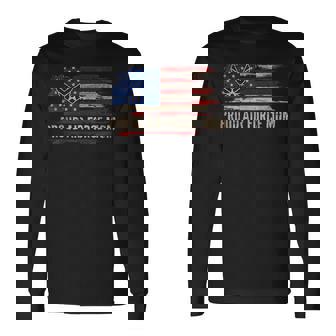 Veteran Vets Vintage Proud Air Force Mom American Flag Veteran Veterans Long Sleeve T-Shirt - Monsterry