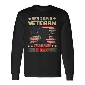 Veteran Vets Yes Im A Female Veteran Women Veterans Day 6 Veterans Long Sleeve T-Shirt - Monsterry DE