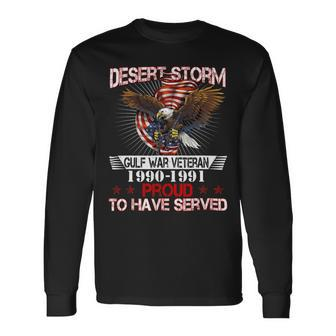 Veterans Day Desert Storm Anniversary 1990 1991 71 Long Sleeve T-Shirt - Monsterry