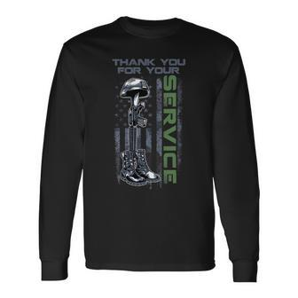 Veterans Day Thank You For Your Service 45 Long Sleeve T-Shirt - Monsterry