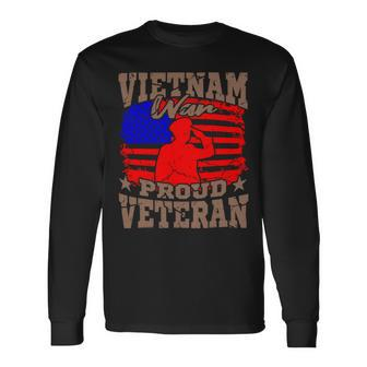 Veterans Day Vietnam War Proud Veteran 259 Long Sleeve T-Shirt - Monsterry UK