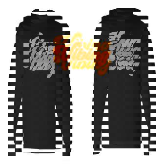 Vibing Orange Vibes Only Color Graphic Long Sleeve - Seseable